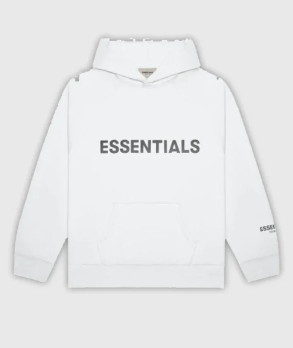 Fear of God Essentials Pull-Over Hoodie Applique Logo White